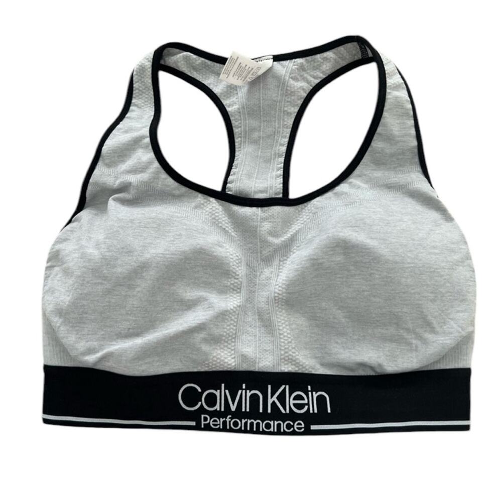 Calvin Klein Gray Performance Sports Bra Women’s Size XL